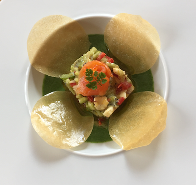 Soupe glacée d’herbes au Sainte Maure de Touraine